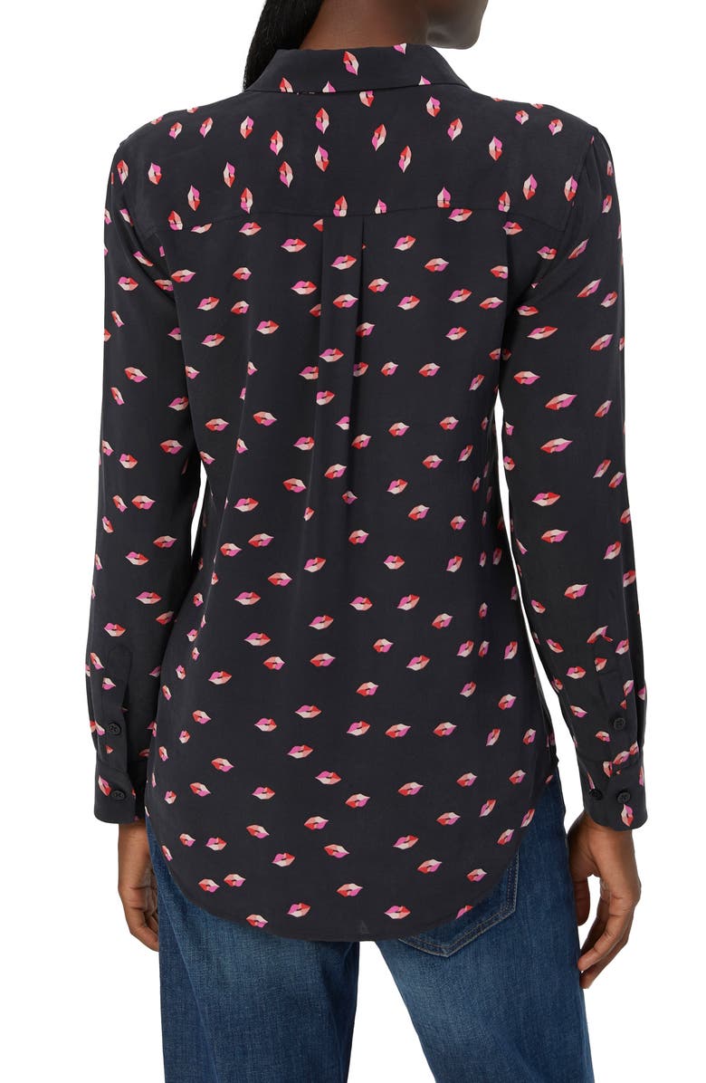 Equipment Slim Signature Kiss Silk Blouse, Alternate, color, 