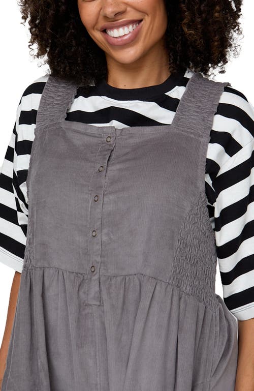 Turtledove London Smocking Strap Jumpsuit In Gray