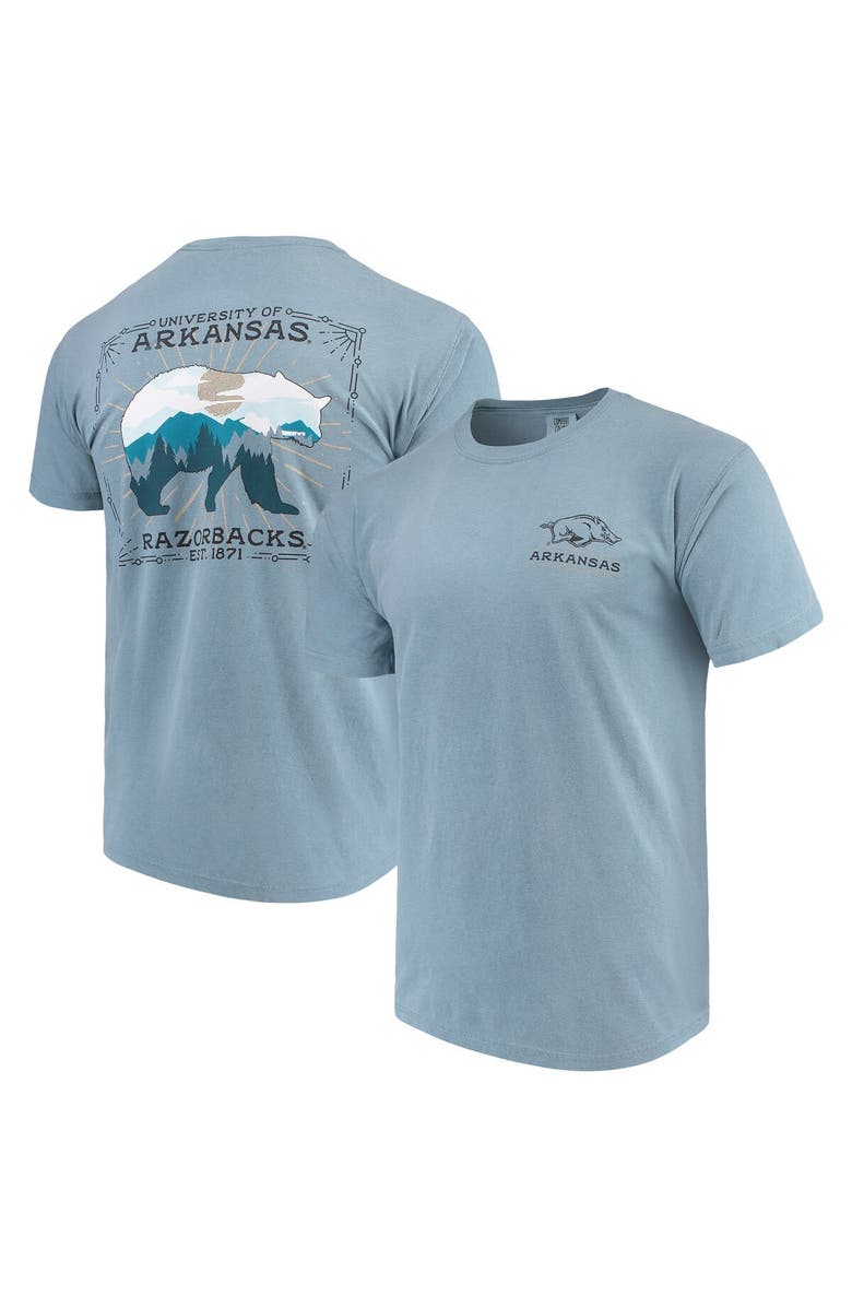 IMAGE ONE Men's Blue Arkansas Razorbacks State Scenery Comfort Colors T-Shirt, Main, color,