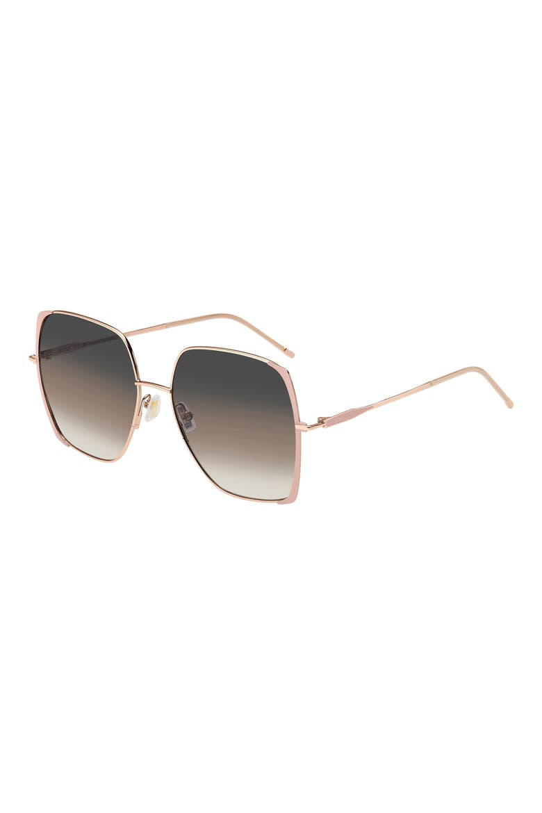 58mm Gradient Square Sunglasses, Alternate, color, 0BKU-PR