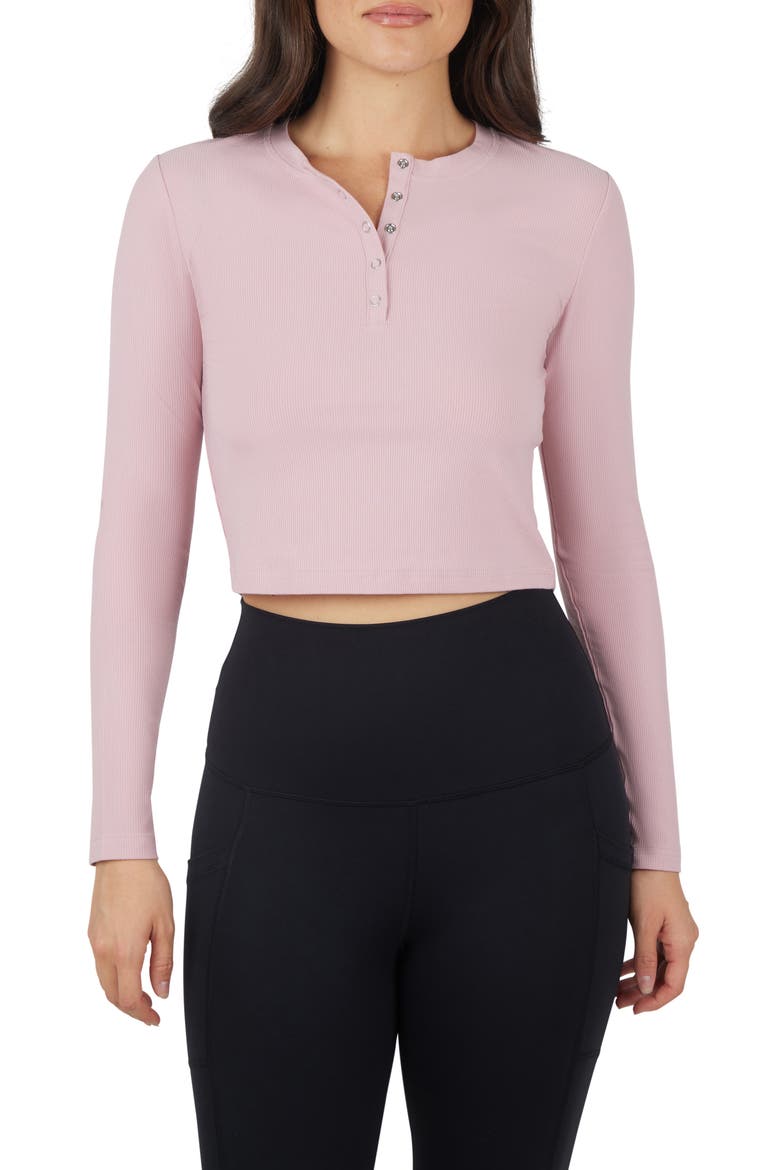 Valentina Heavenly Rib Henley, Main, color, PACIFIC PINK