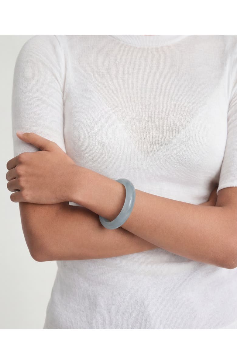 seree Silk Collection Pool Blue Jade Stone Bangle, Alternate, color, Blue