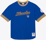 Mitchell & Ness Men's Mitchell & Ness  Royal Milwaukee Brewers Wild Pitch Ringer T-Shirt