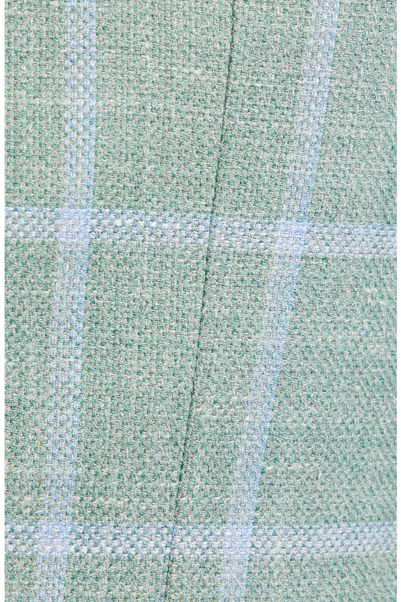 250th Capsule Myles Unconstructed Green Windowpane Check Slub Wool & Silk Blend Sport Coat, Alternate, color, SAGE