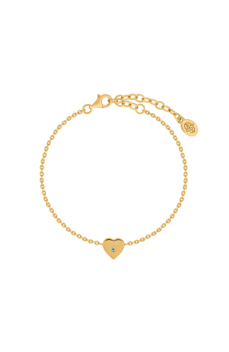 Karma and Luck Sweetheart Energy Diamond Heart Charm Gold Bracelet, Main, color, Gold