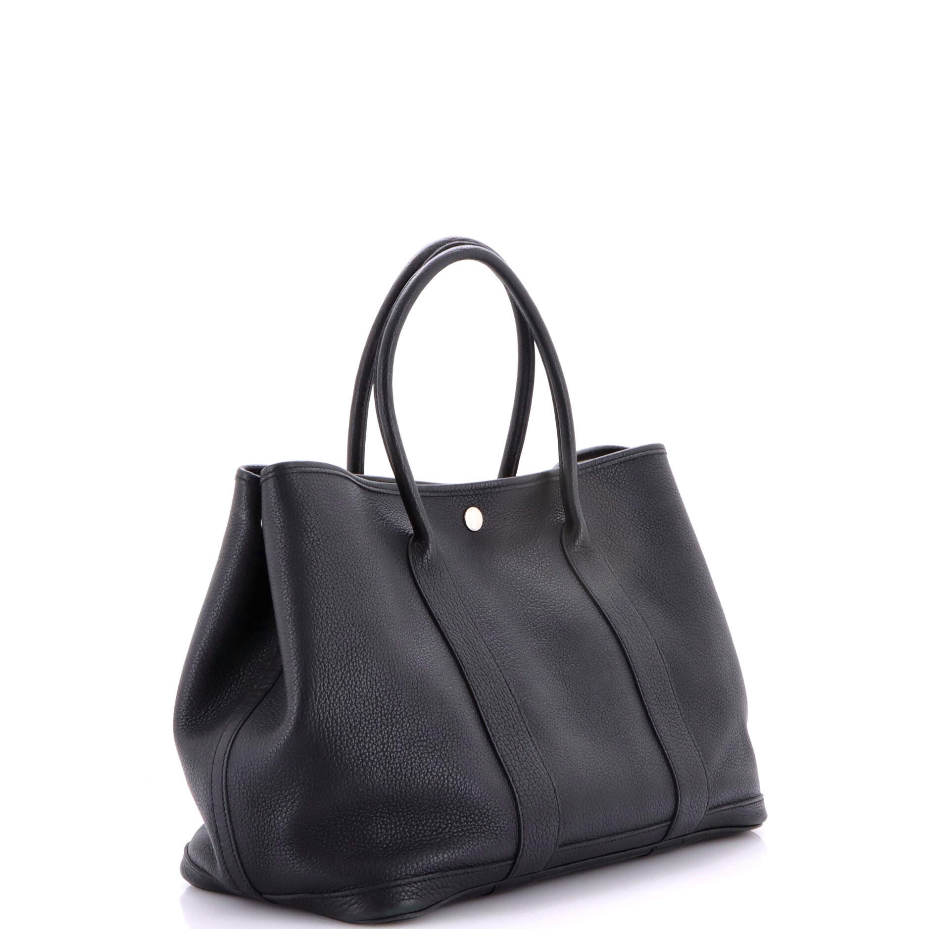 Pre-Owned Hermes Garden Party Tote Leather 36, Alternate, color, Noir