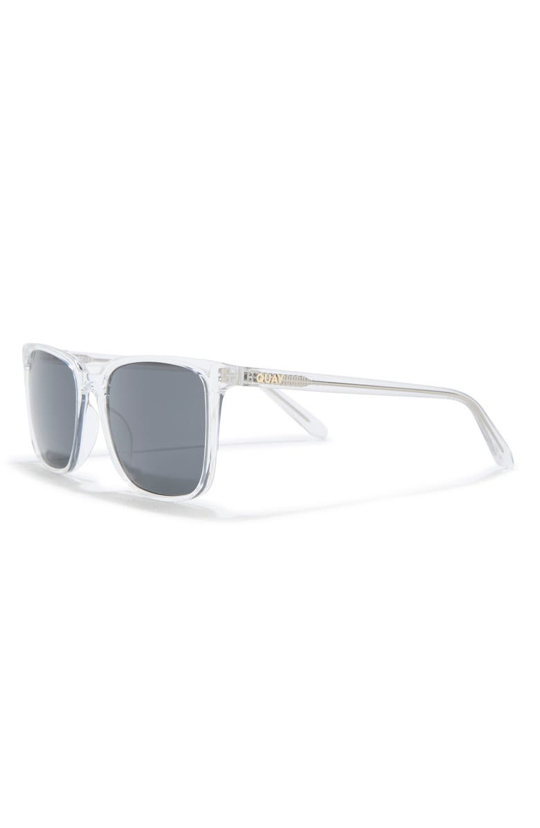 QUAY 64mm Algorithm Square Sunglasses, Alternate, color, Clear/ Smoke
