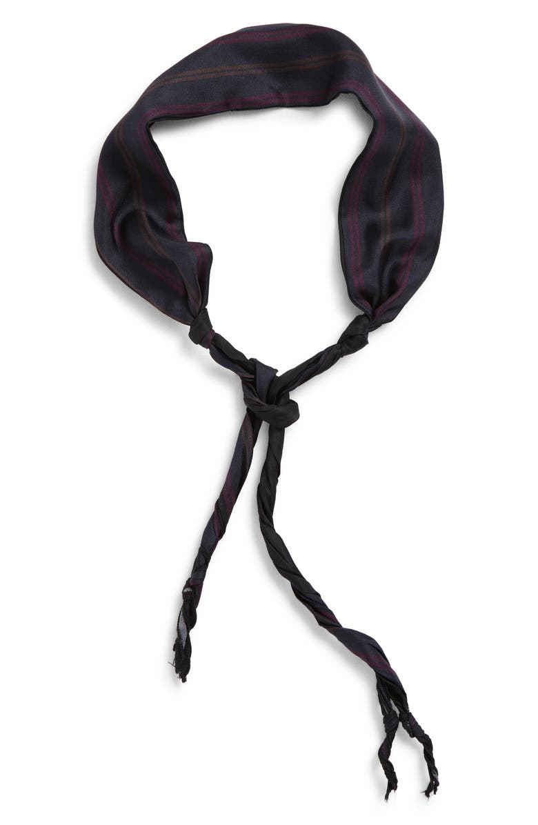 OUR LEGACY Twisted Silk Tie, Alternate, color, Dim Blue Stripe