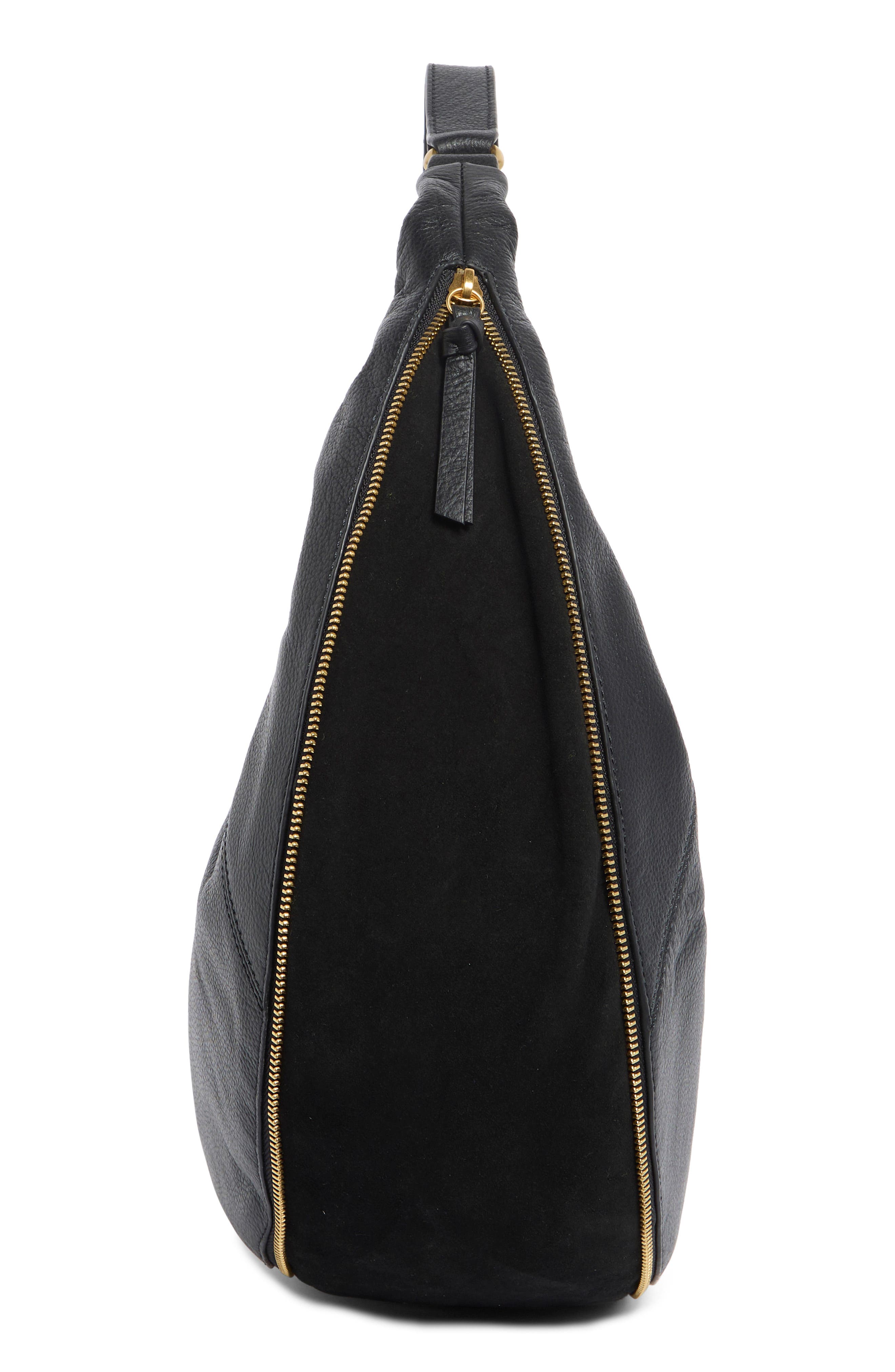 Vince Camuto Lorry Hobo Shoulder Bag, Alternate, color, Black