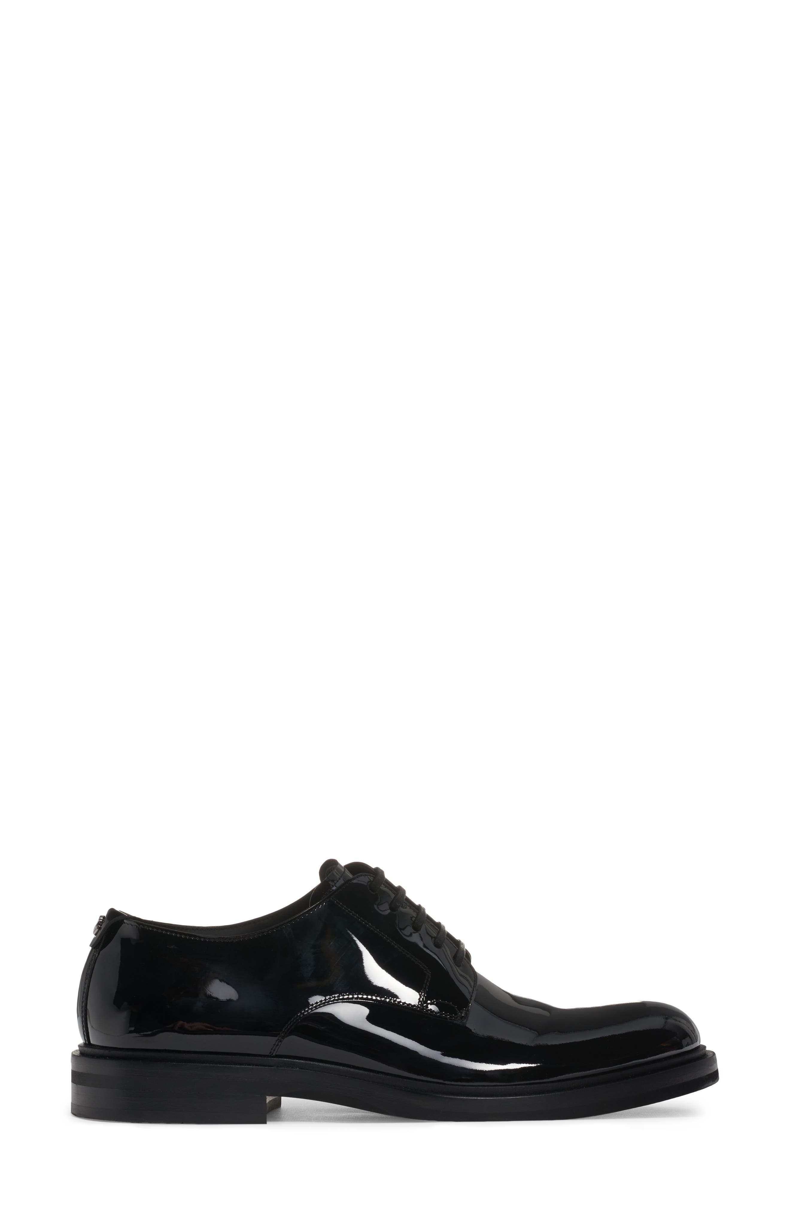 Dolce&Gabbana Vernice Plain Toe Derby, Alternate, color, 80999 Nero