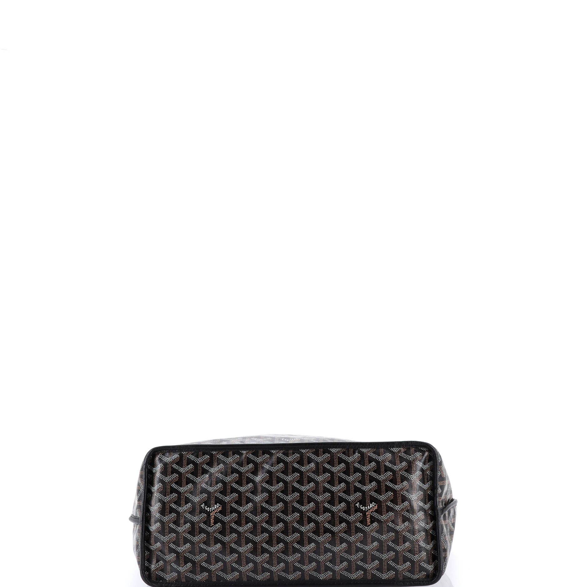 Pre-Owned Goyard Anjou Reversible Tote Coated Canvas PM, Alternate, color, Black