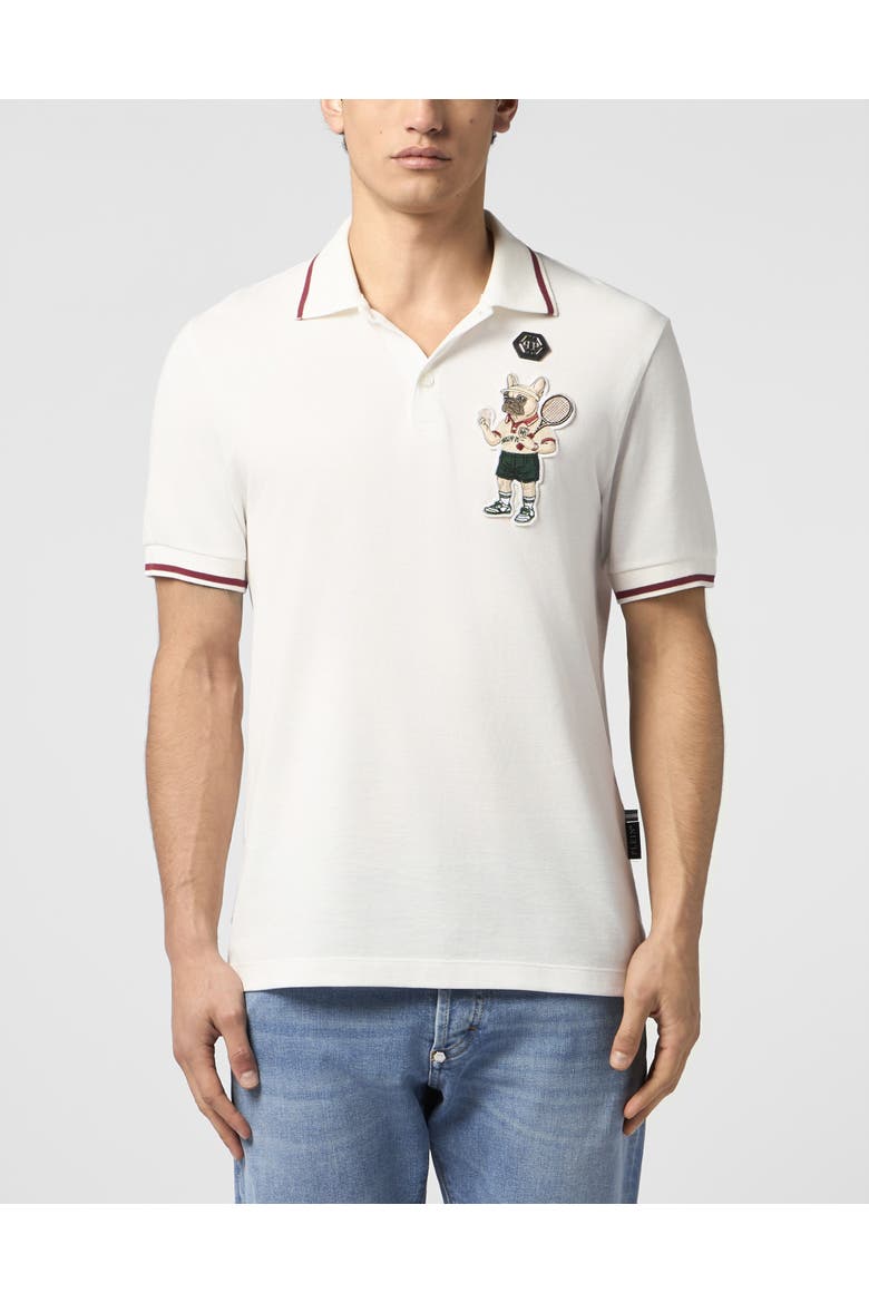 Polo T-Shirt New York Tennis Patch Men, Main, color, OffWhite