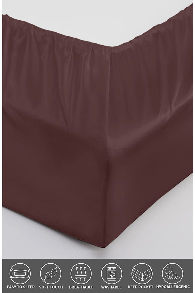 Satin Sheet Set, Alternate, color, CHOCOLATE