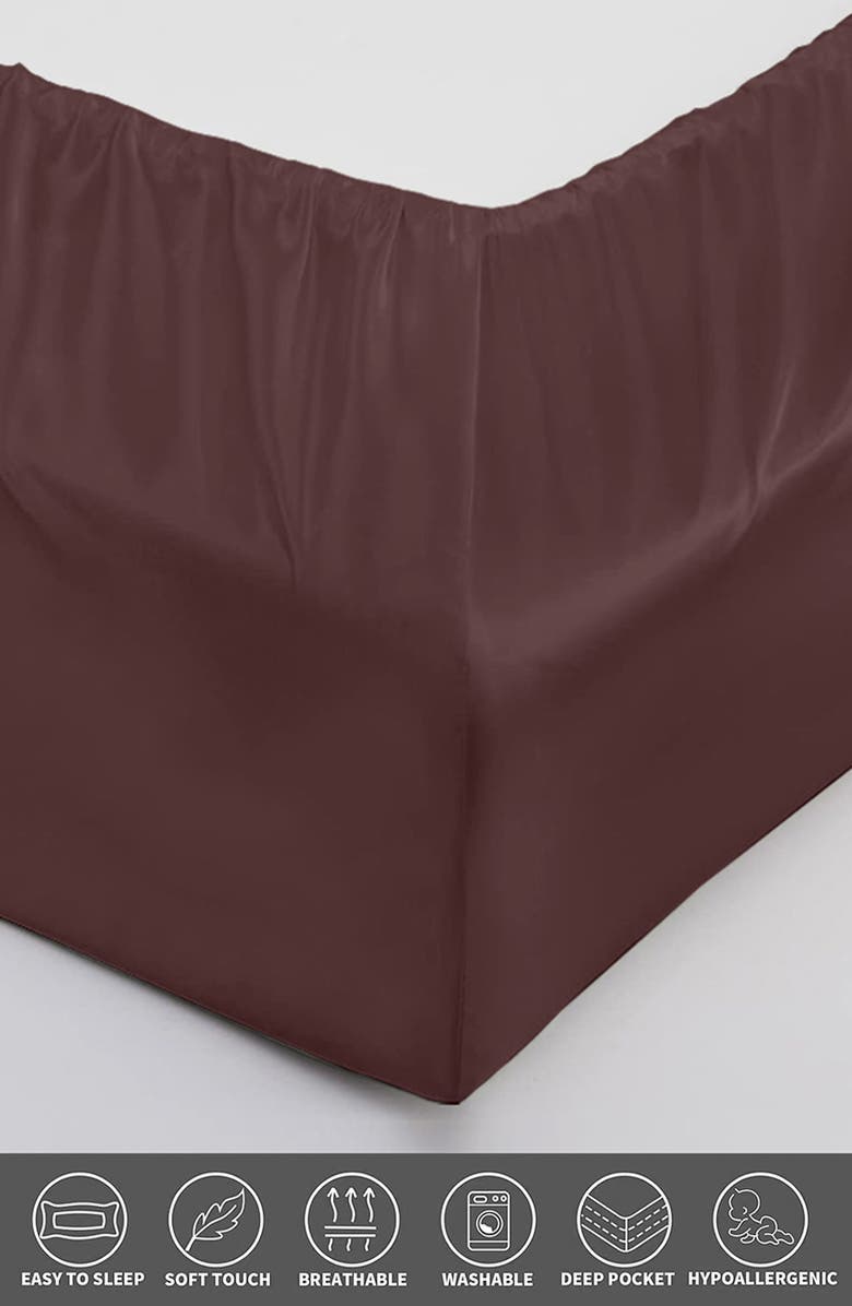 Luxury Home Satin Sheet Set, Alternate, color, Chocolate