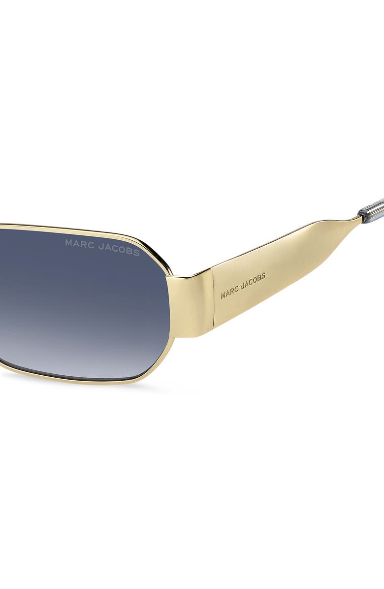 Marc Jacobs 56mm Square Sunglasses, Alternate, color, Gold Blue/ Dark Blue