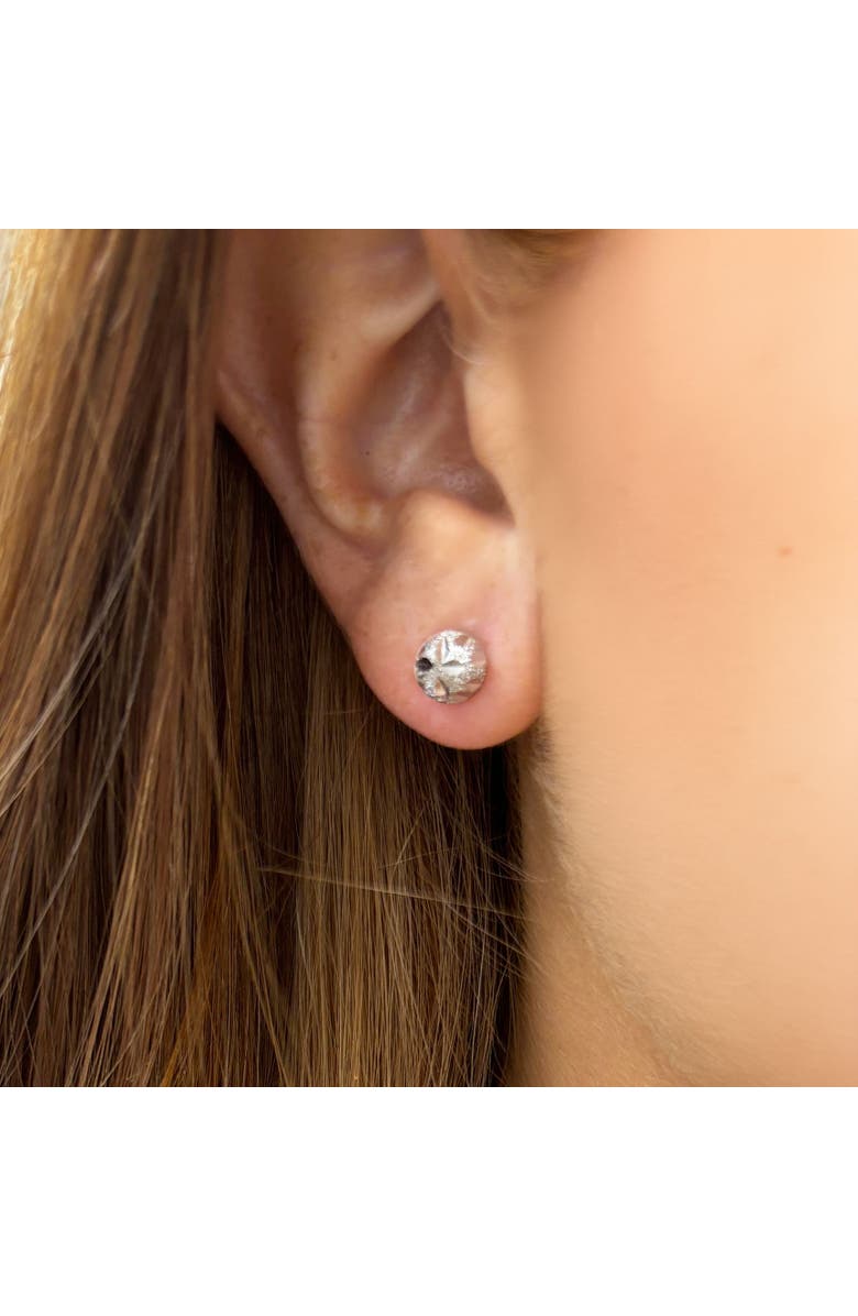 The Lovery Fine Jewelry Sparkle Cut Ball Stud Earrings, Alternate, color, White Gold