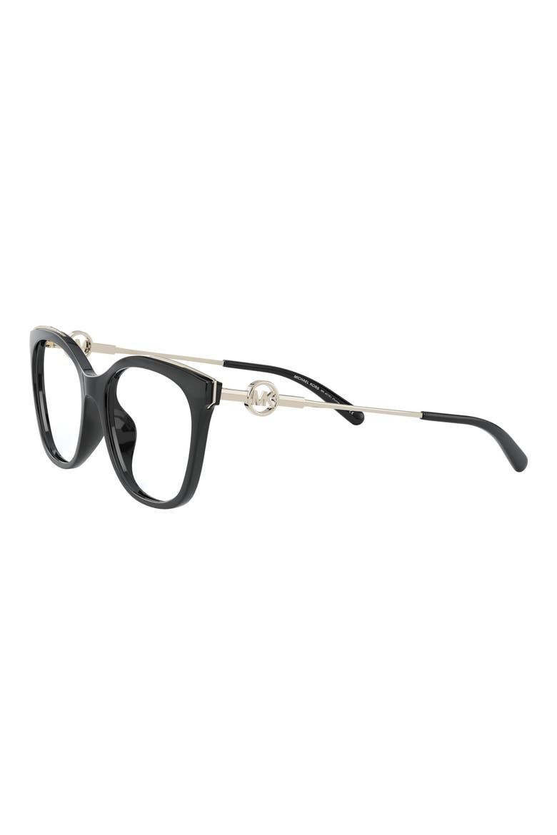 54mm Square Optical Glasses, Alternate, color, BLACK