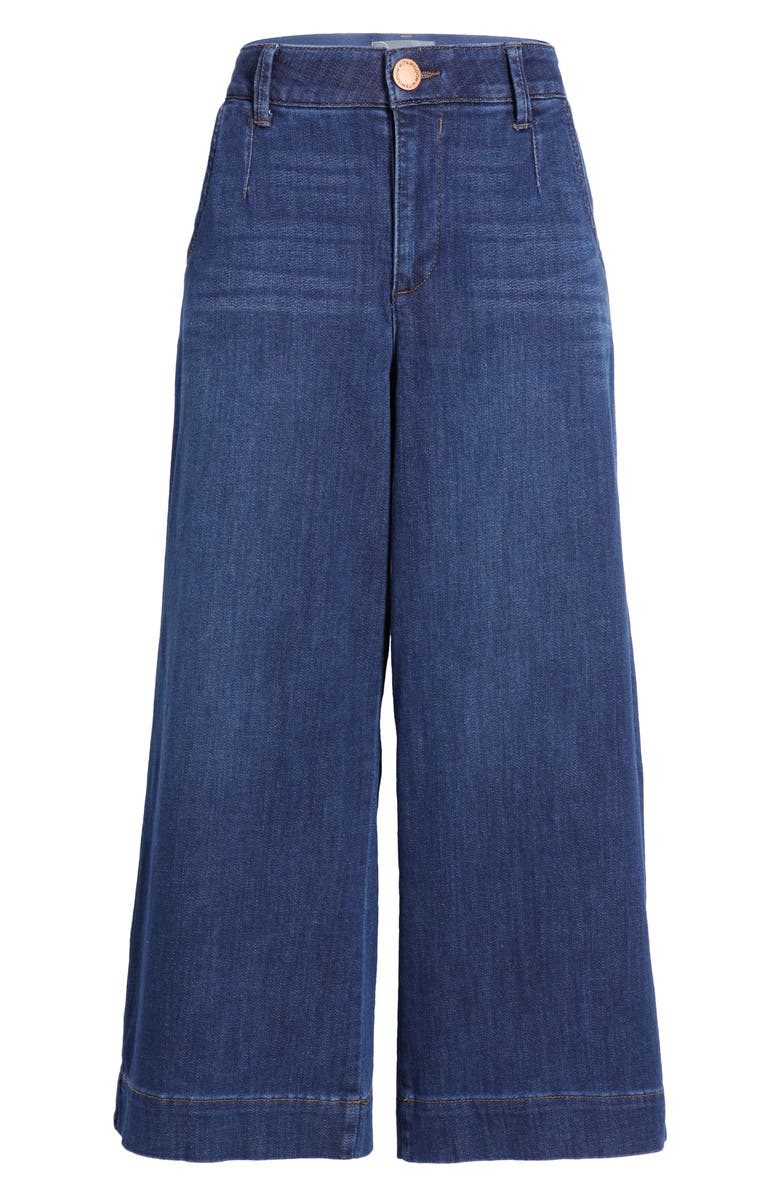 Wit & Wisdom Whitney Skyrise Crop Wide Leg Jeans, Alternate, color, Blue
