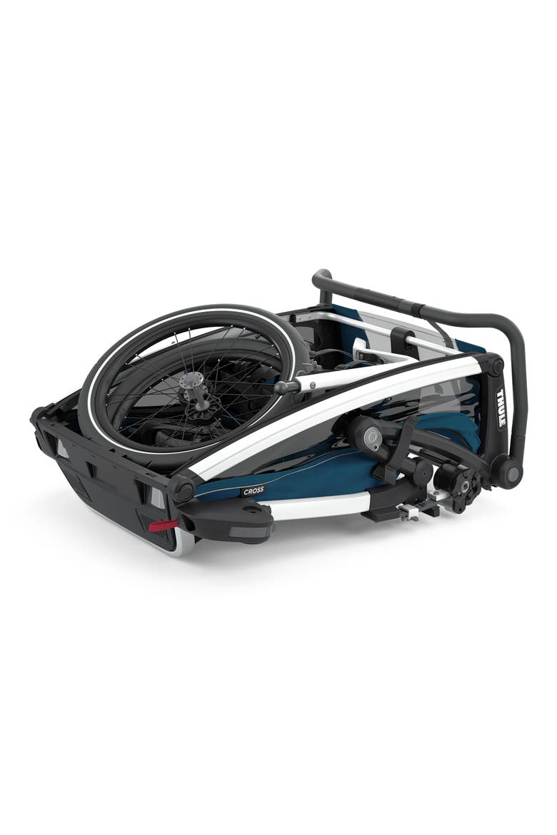 Chariot Cross 2 Multisport Double Cycle Trailer/Stroller, Alternate, color, MAJOLICA BLUE
