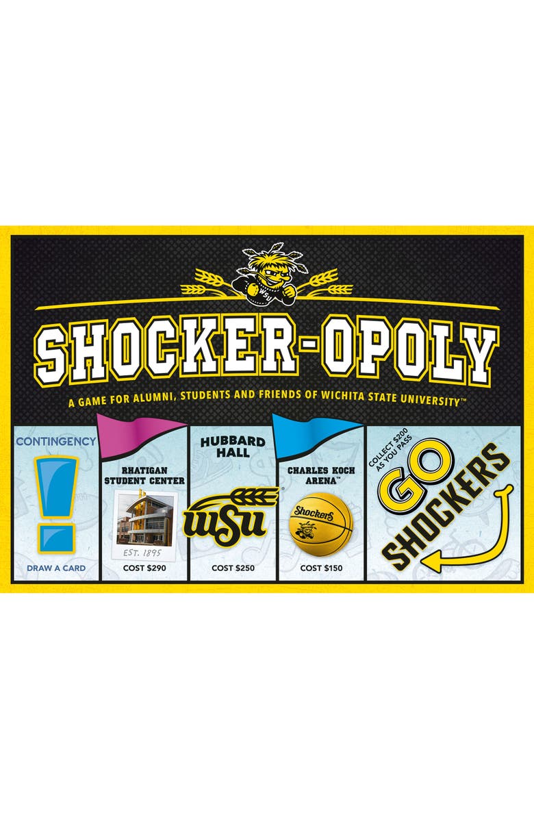 Late for the Sky Wichita State University Shockeropoly Monopoly Board Game, Main, color, Multicolored