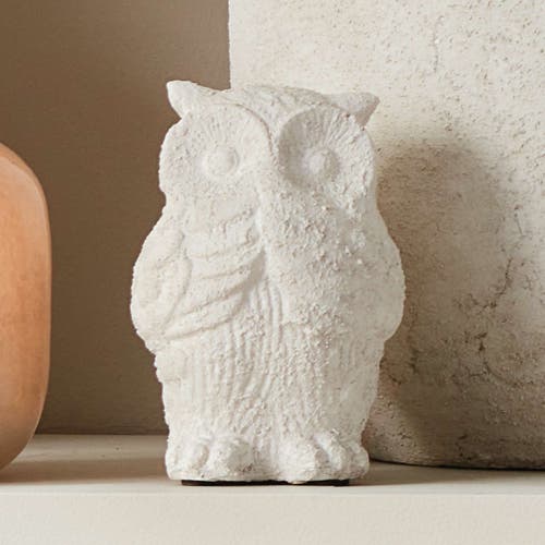 Napa Home & Garden Weathered Garden Owl In White
