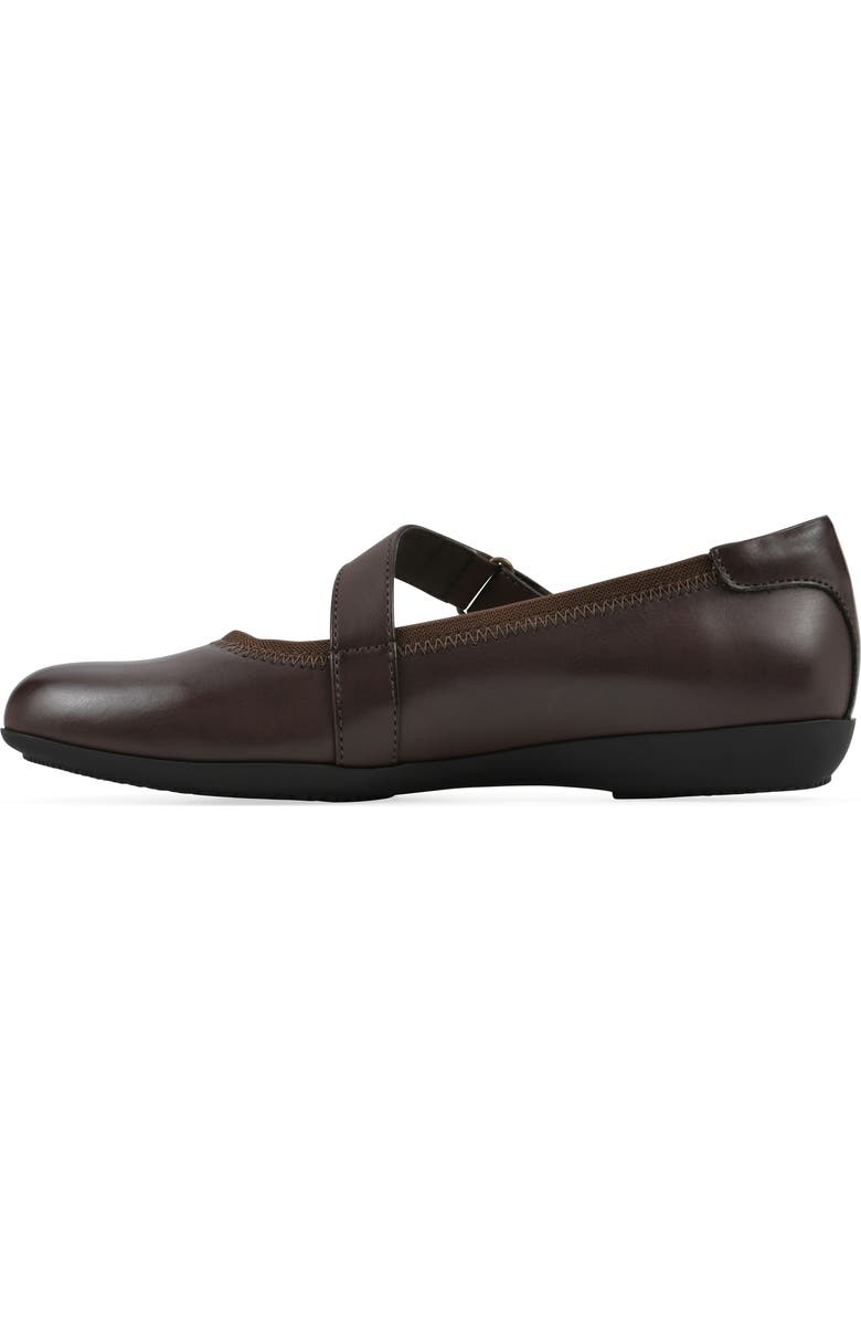 CLIFFS BY WHITE MOUNTAIN Carwen Mary Jane Flat, Alternate, color, Dark Brown/ Smooth