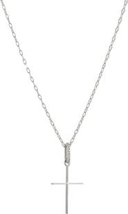 Nadri Cubic Zirconia Cross Pendant Necklace