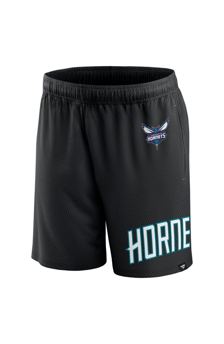 FANATICS Men's Fanatics Branded Black Charlotte Hornets Free Throw Mesh Shorts, Alternate, color, Black
