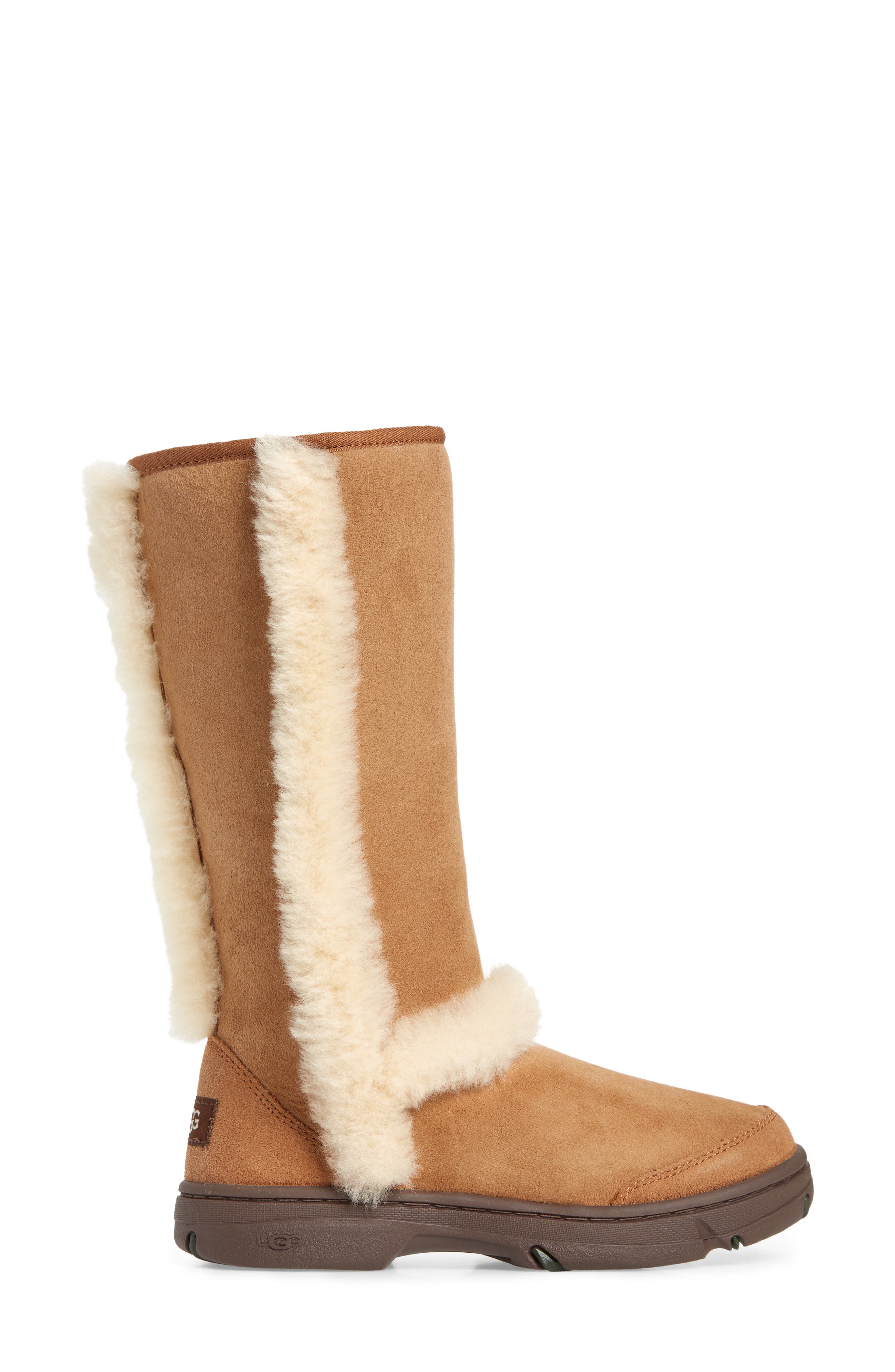 Sunburst Genuine Shearling Tall Boot, Alternate, color, CHE