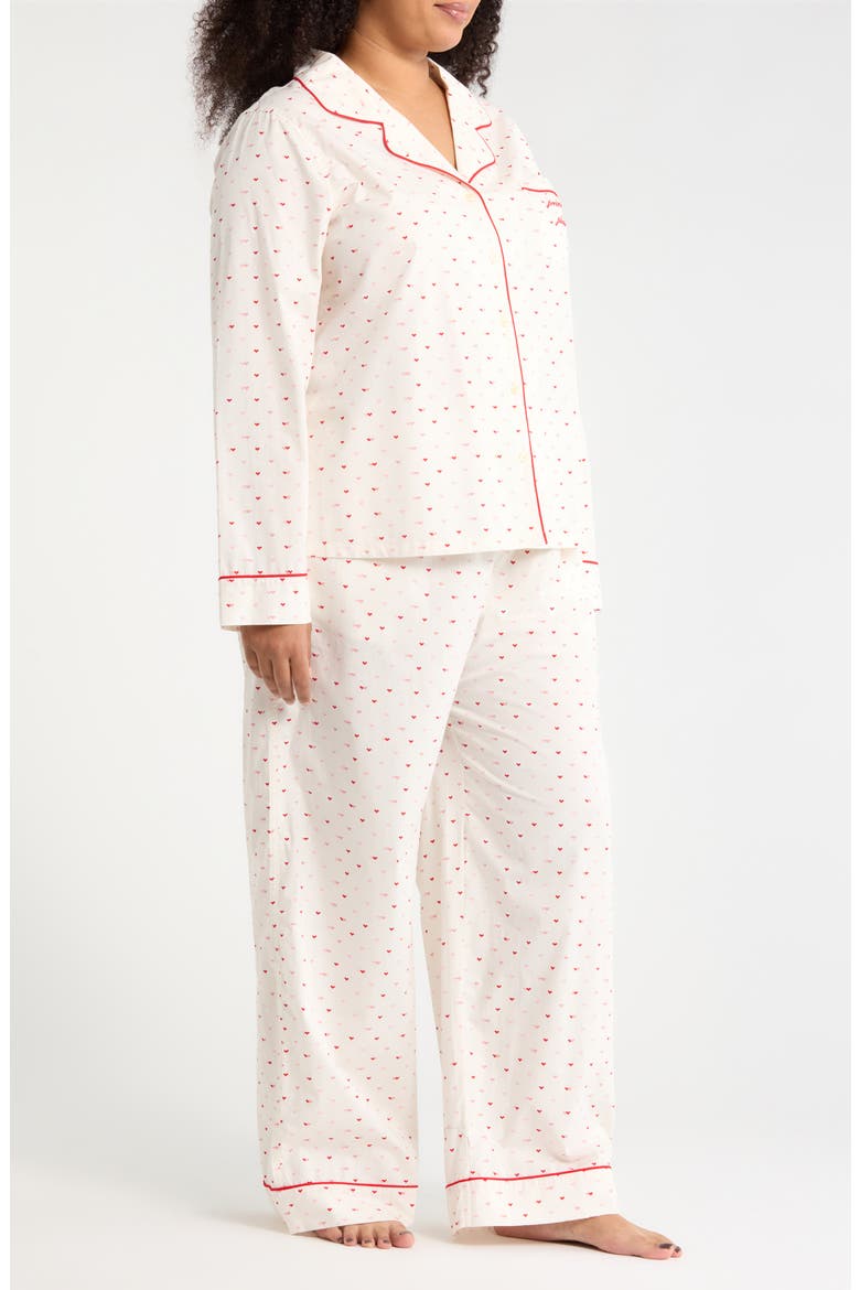 Classic Cotton Pajamas, Alternate, color, IVORY MICRO HEARTS