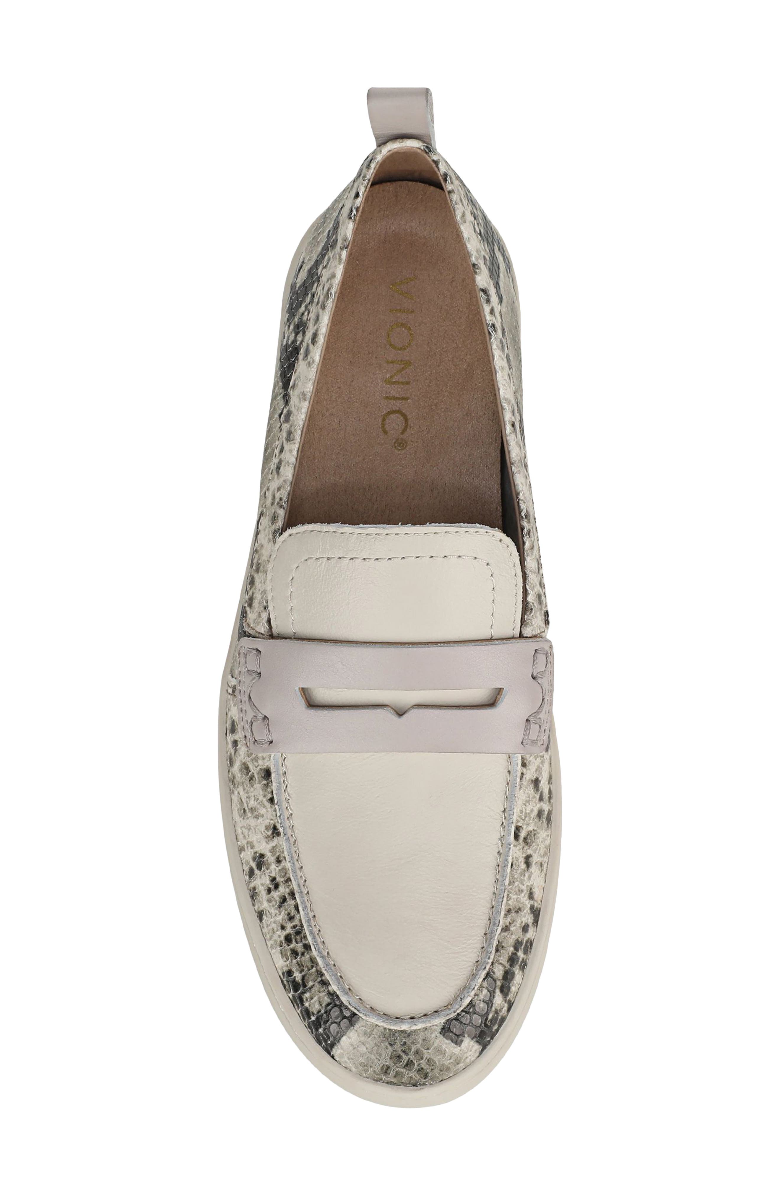 Vionic Uptown Hybrid Penny Loafer, Alternate, color, Cream Snake
