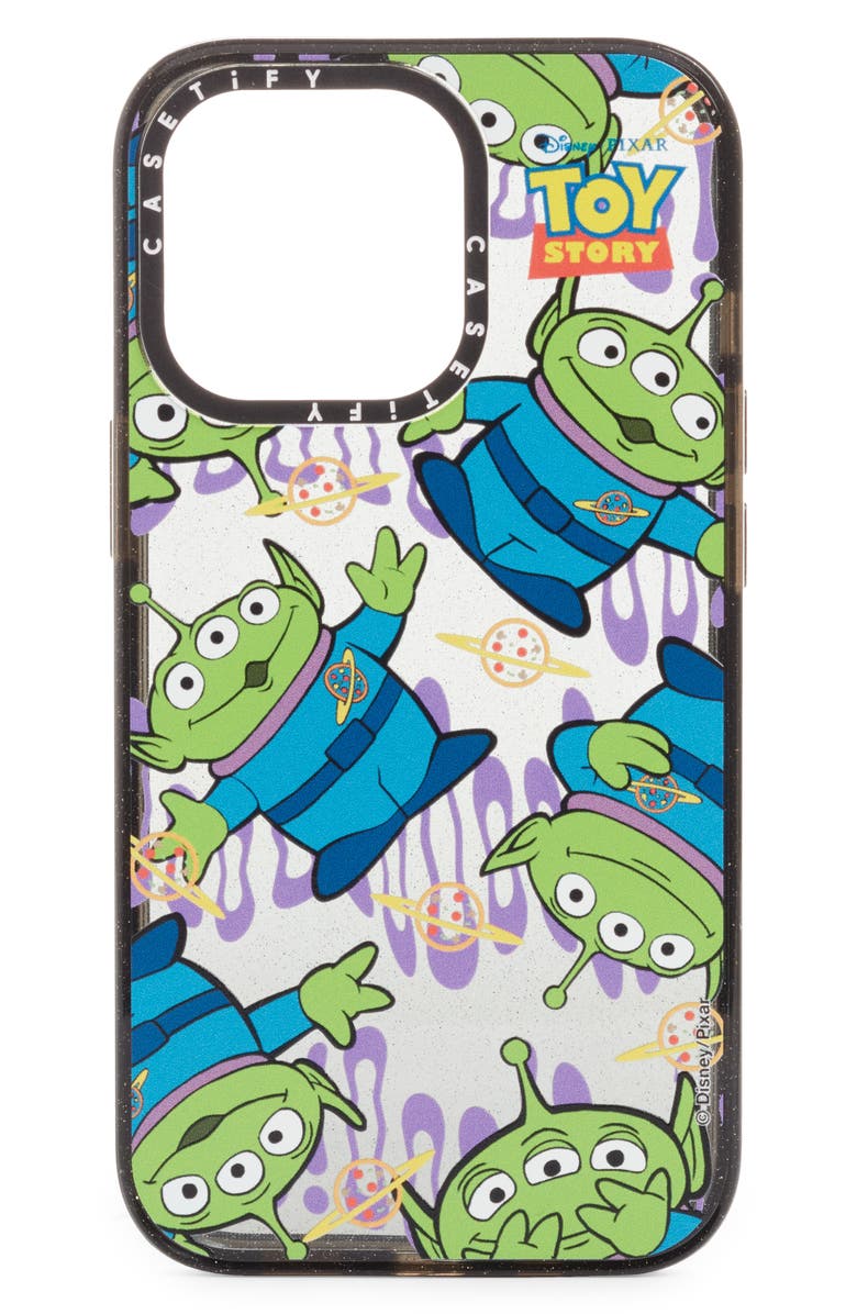 CASETiFY x Disney Pixar 'Toy Story' Alien Medley iPhone 13 Pro/13 Pro Max Case, Alternate, color, Glitterblack
