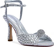 AZALEA WANG Odilie Crystal Studded Ankle Strap Sandal