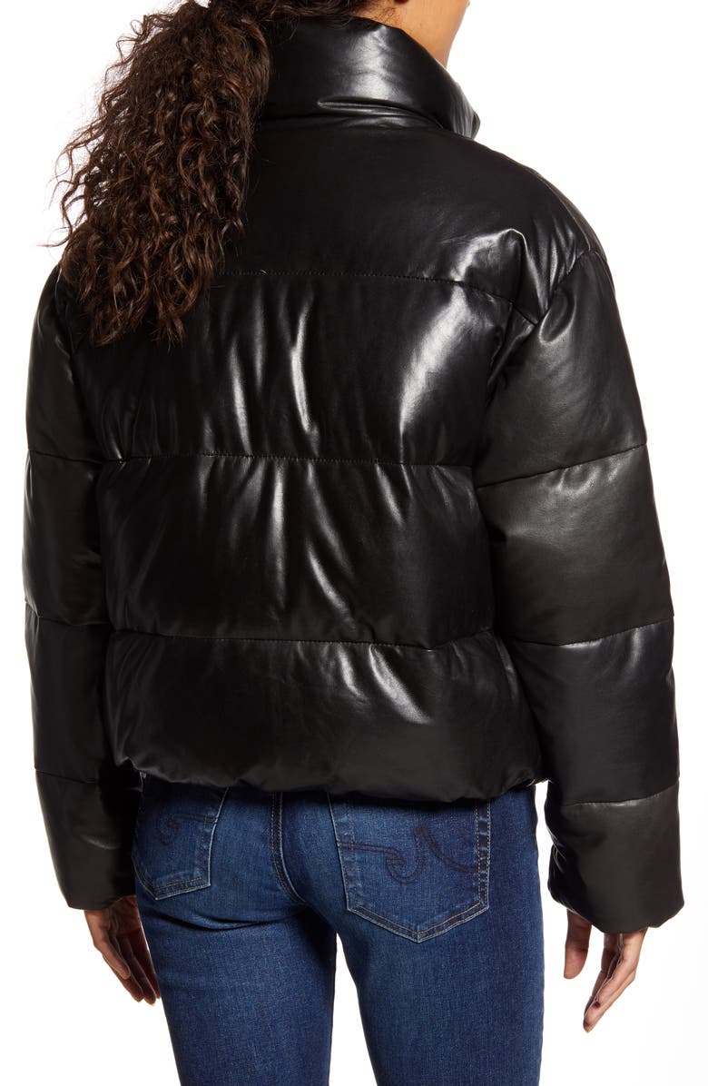 LAMARQUE Iris Down Insulated Leather Puffer Jacket, Alternate, color, 