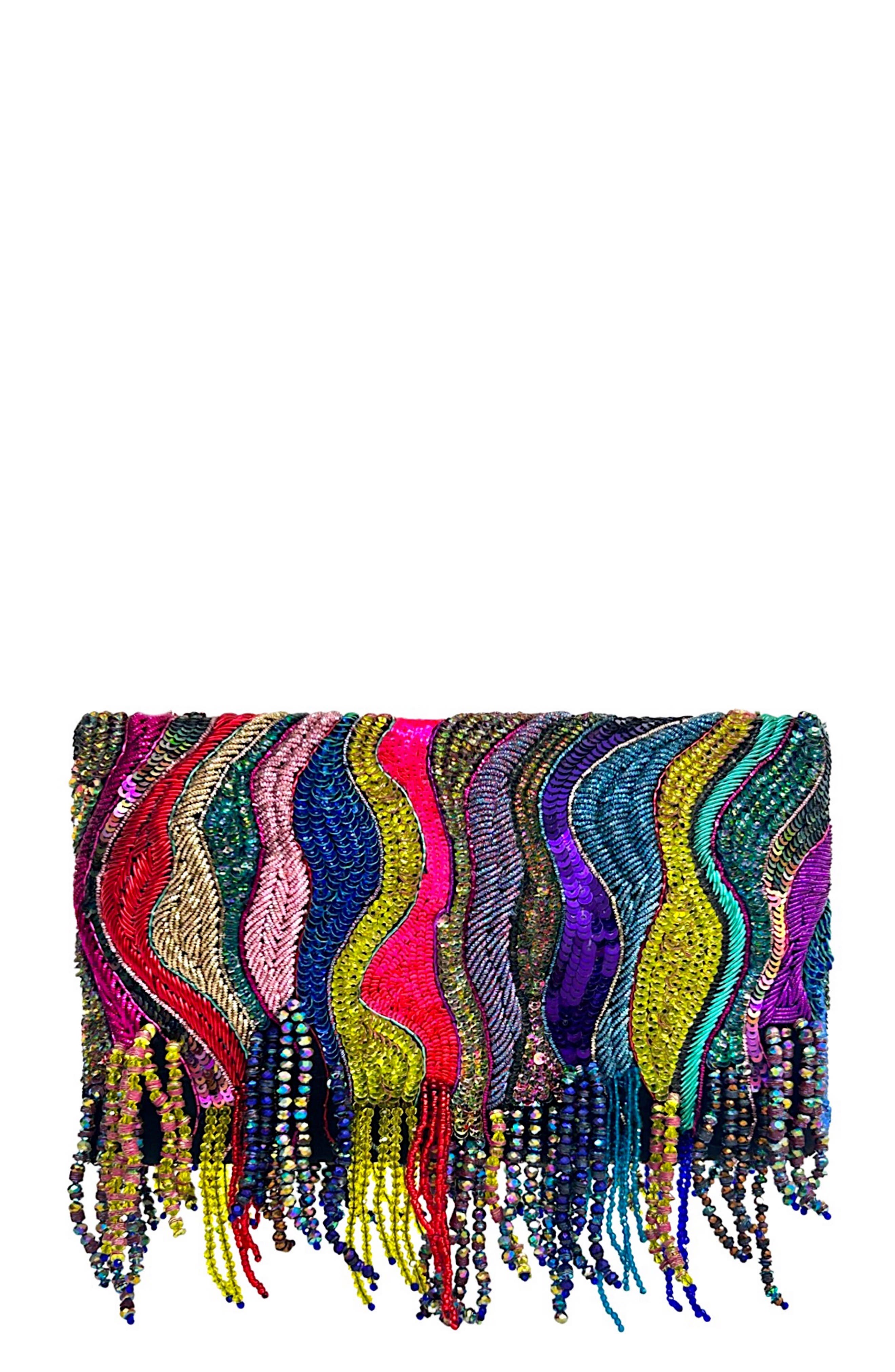 Simitri Zari Dune Clutch, Main, color, Multi
