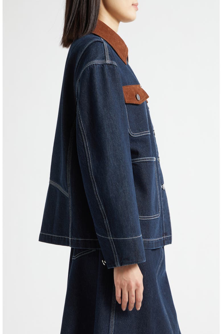 Chore Denim Jacket, Alternate, color, DARK INDIGO