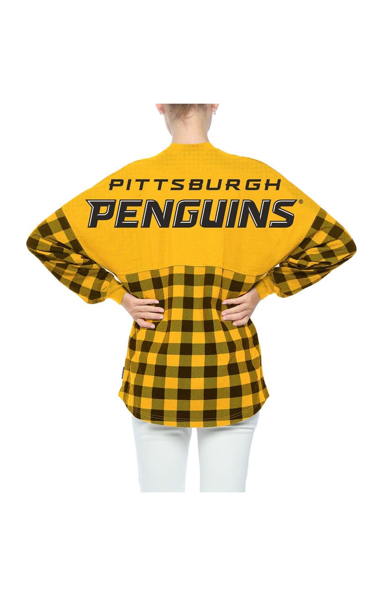 FANATICS Women's Fanatics Branded Gold Pittsburgh Penguins Buffalo Check Long Sleeve T-Shirt, Alternate, color, Gold