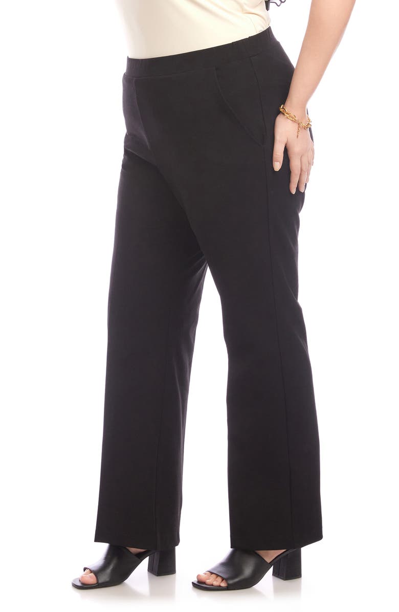 Karen Kane Emily Straight Leg Pants, Alternate, color, Black