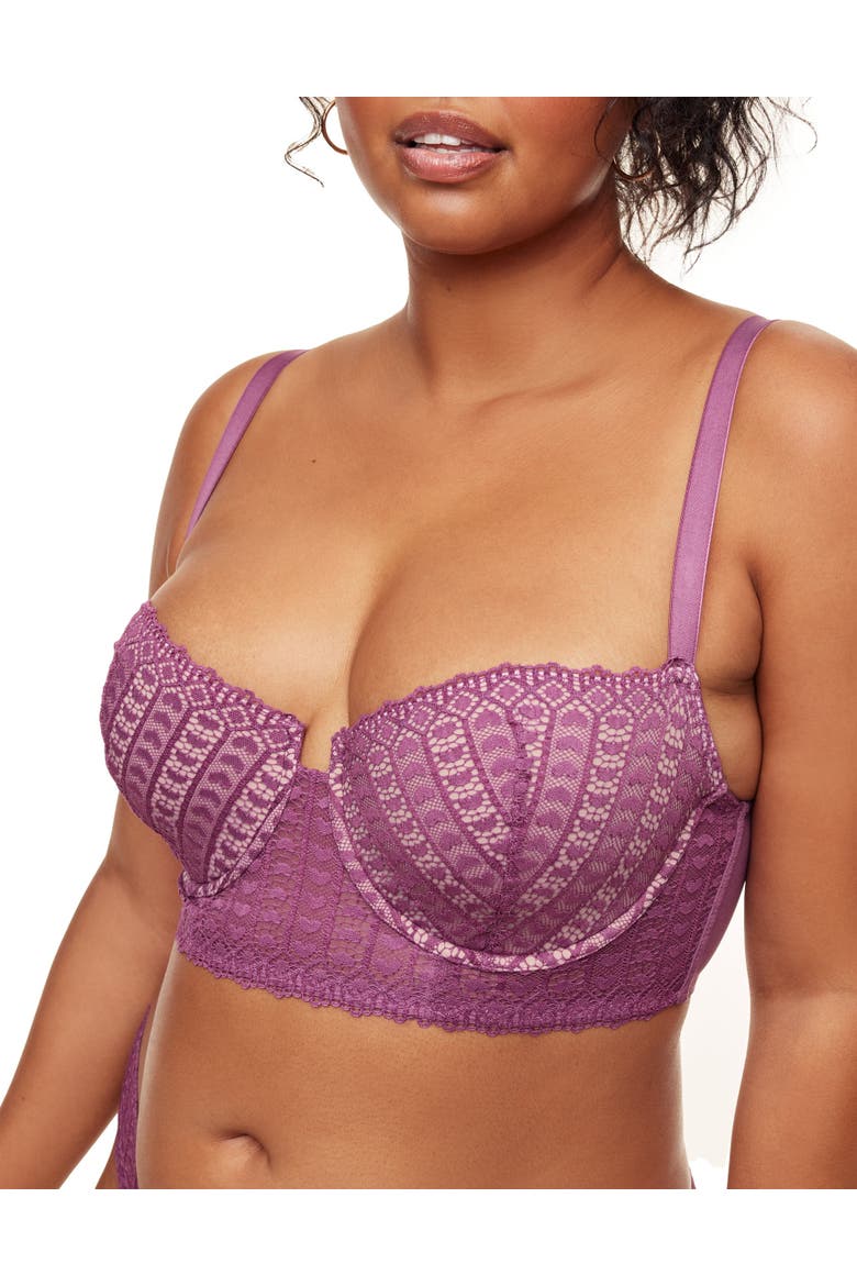 Nymphadora Contour Balconette Bra, Alternate, color, Dark purple
