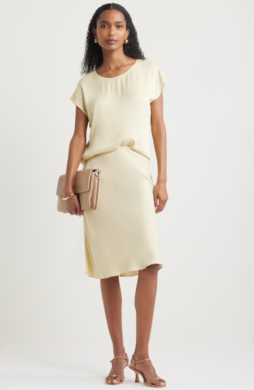 NORDSTROM NORDSTROM BIAS CUT SATIN MIDI SKIRT 