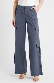 Wit & Wisdom High Waist Cotton Blend Cargo Pants