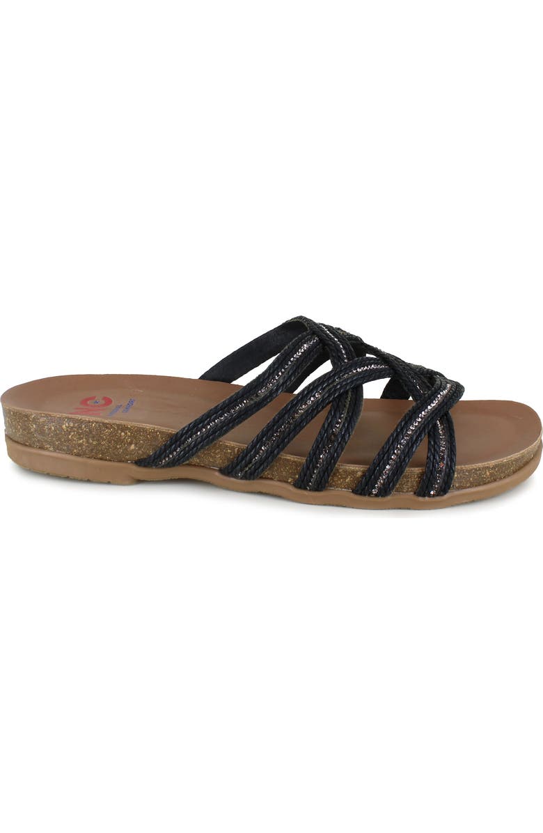 National Comfort Pontevedra Slide Sandal, Alternate, color, Black Fabric