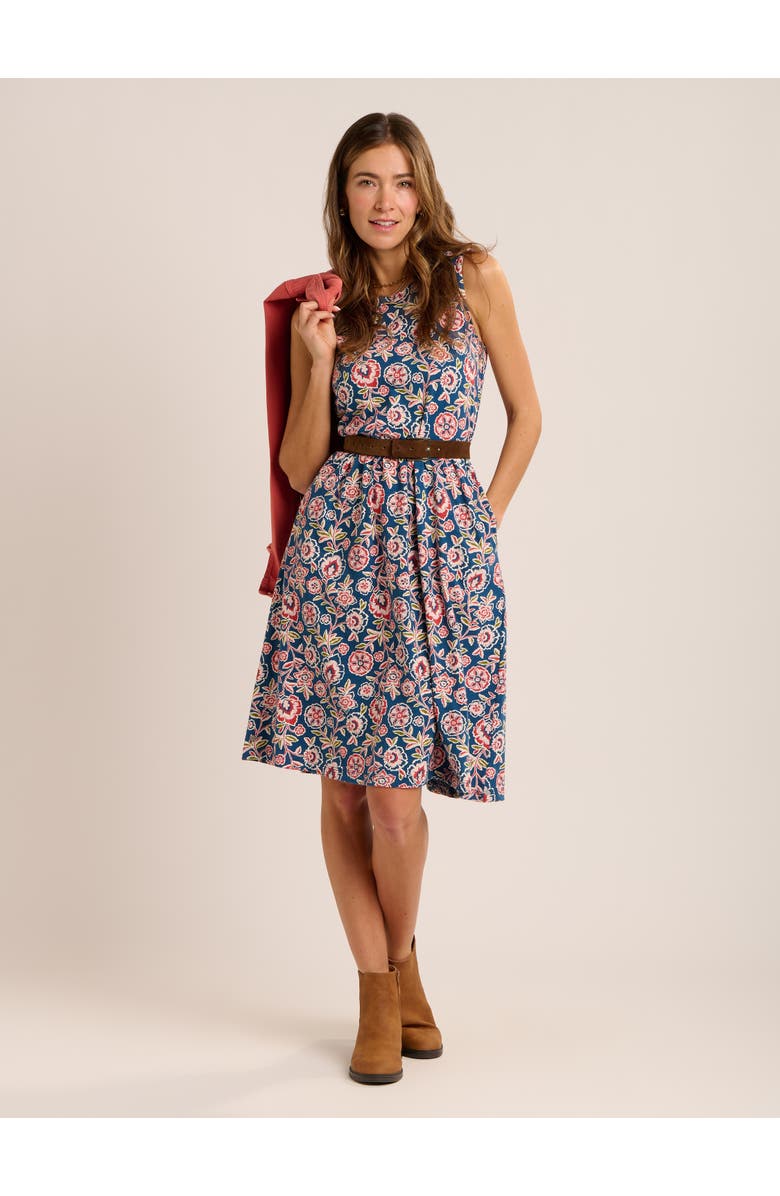 Brakeburn Mary Bloom Fit-and-Flare  Dress, Alternate, color, Blue