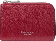 Kate Spade New York mini pebble leather zip card case