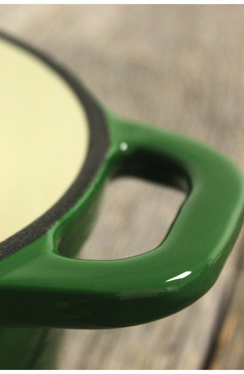 BergHOFF INTERNATIONAL 5 Qt. Green Cast Iron Covered Casserole Dish, Alternate, color,