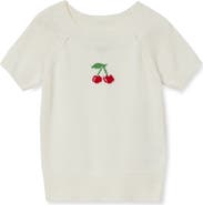 Lands' End Girls Short Sleeve Fitted Sweater