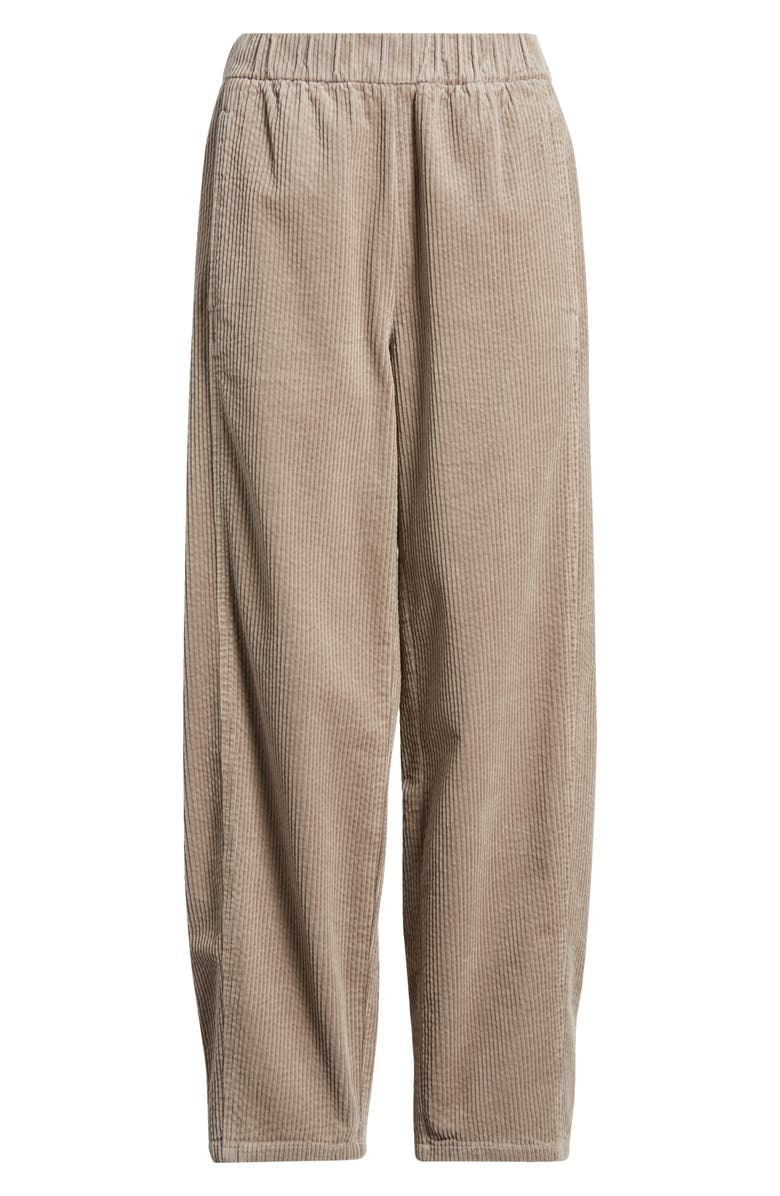 Eileen Fisher Ankle Length Corduroy Lantern Pants, Alternate, color, Taupe
