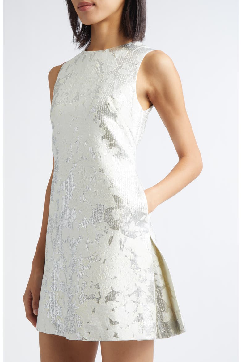 Metallic Sleeveless Minidress, Alternate, color, LUREX GARDEN