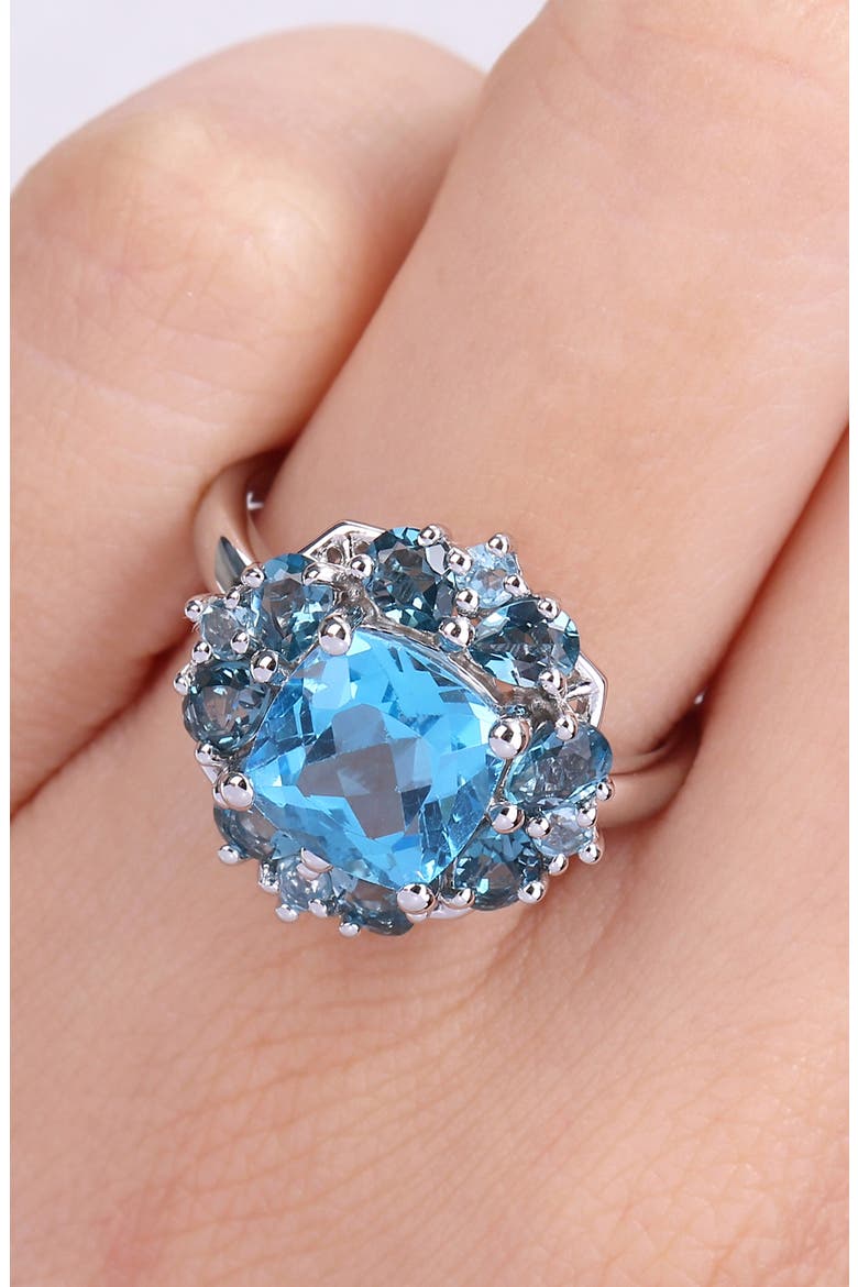 Sterling Silver Blue Topaz Ring, Alternate, color, BLUE