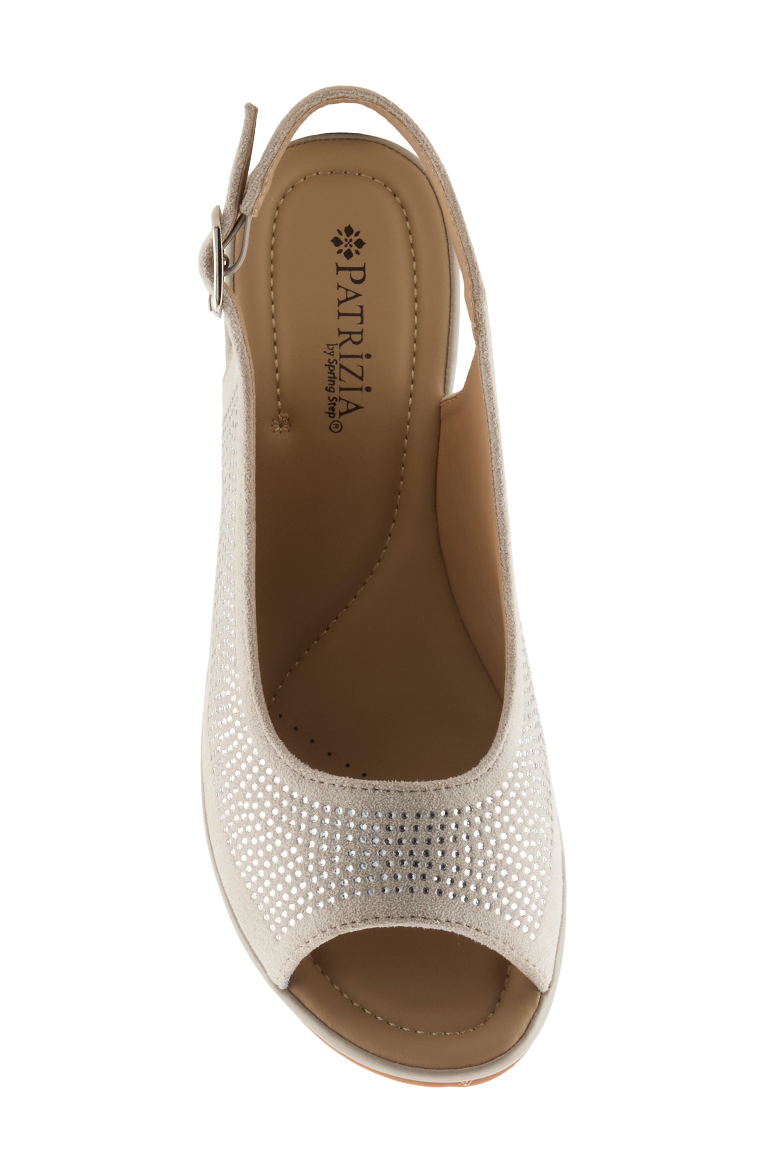 Adriella Slingback Wedge Sandal, Alternate, color, WHITE